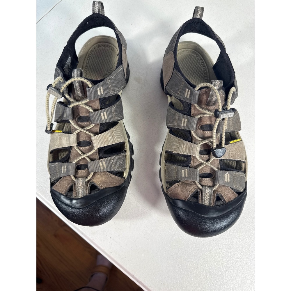 Keen Newport H2 Mens Sandals Gray Tan Waterproof Hiking Water Shoes 1012202 12